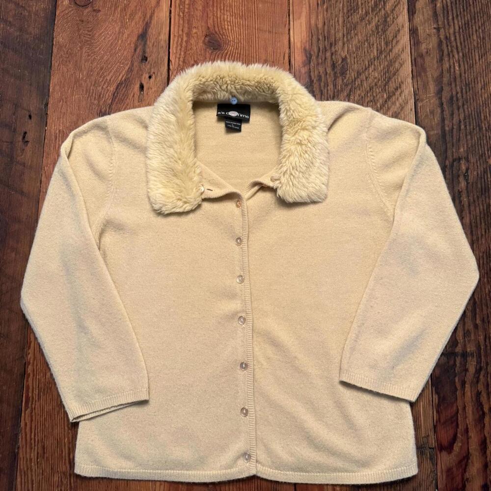 Vintage Y2K butter yellow It’s Our Time 100% acrylic sweater